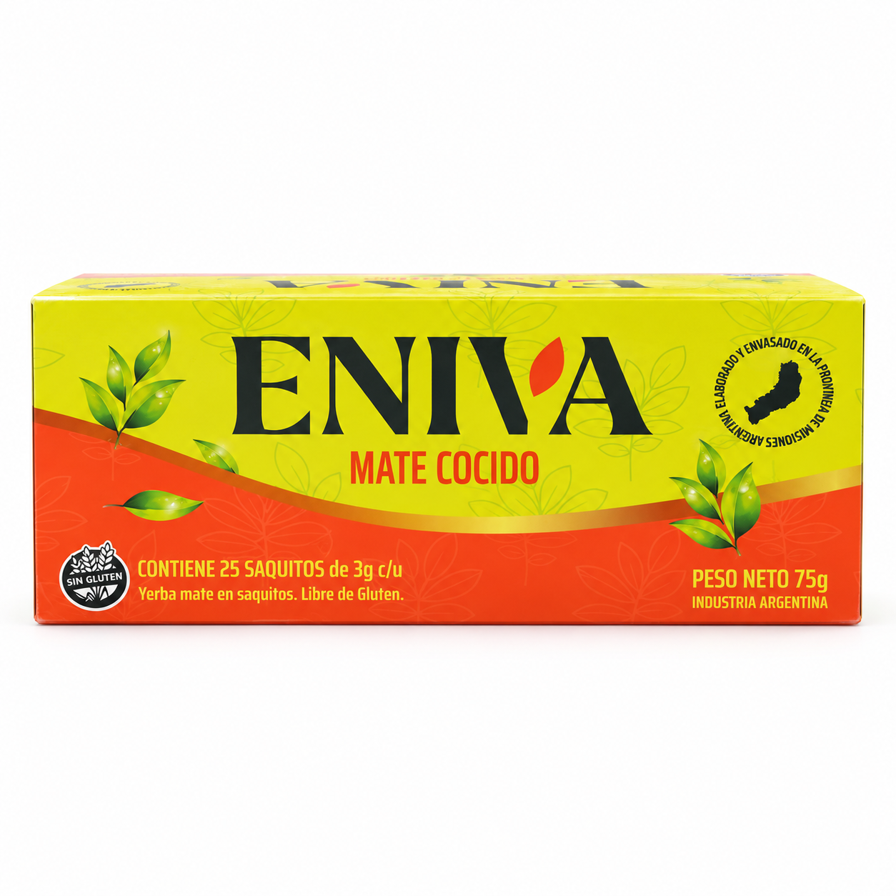 Mate Cocido ENIVA · Caja de 25 saquitos sin ensobrar