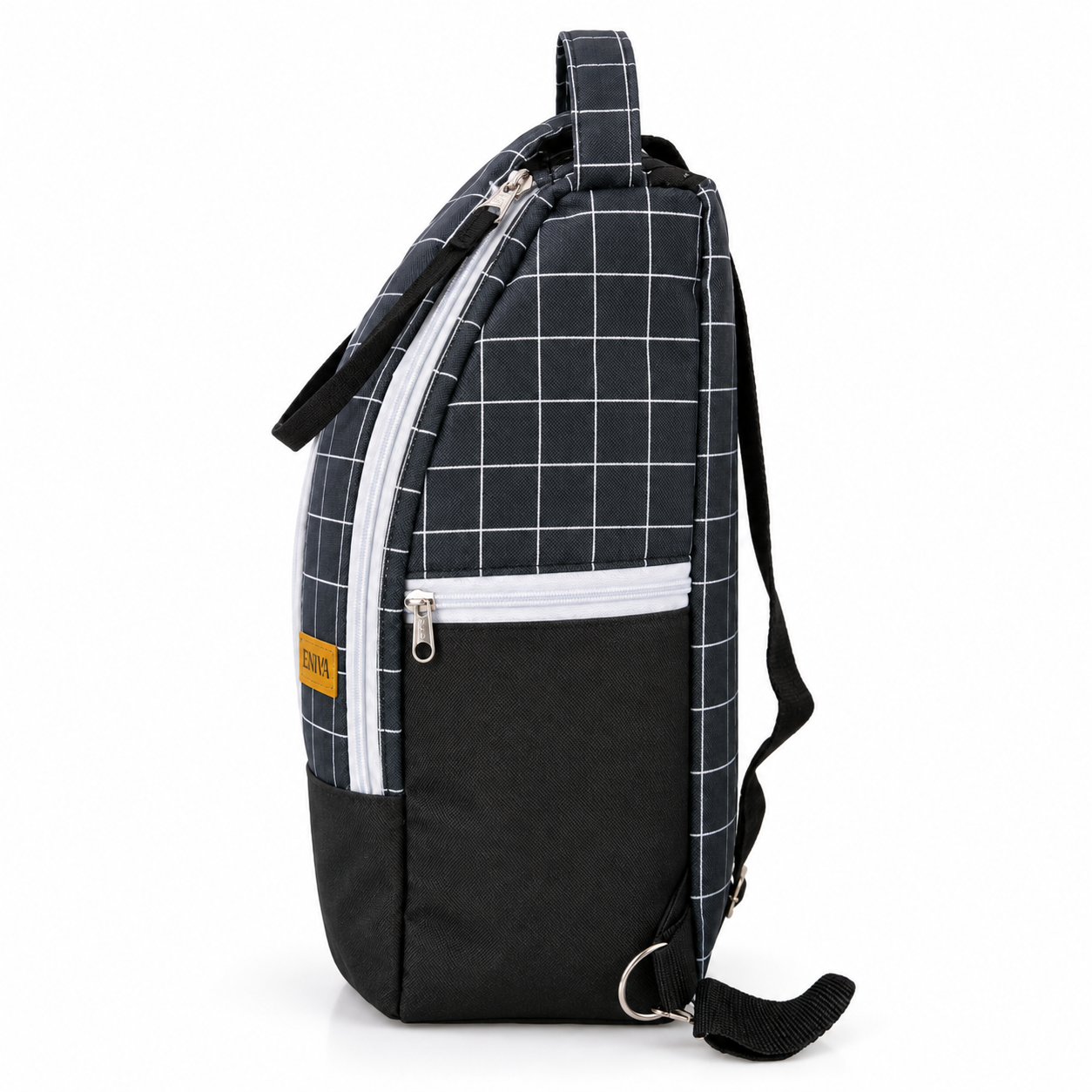 Bolso matero ENIVA Cuadros — lateral derecho
