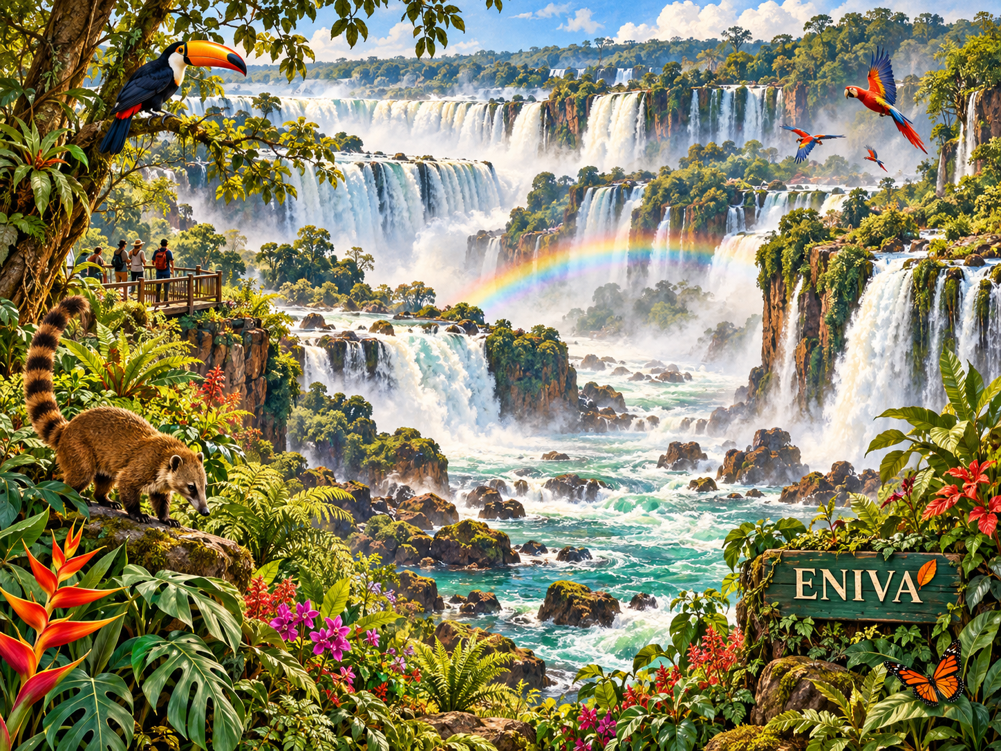 Ilustración de Cataratas para armar